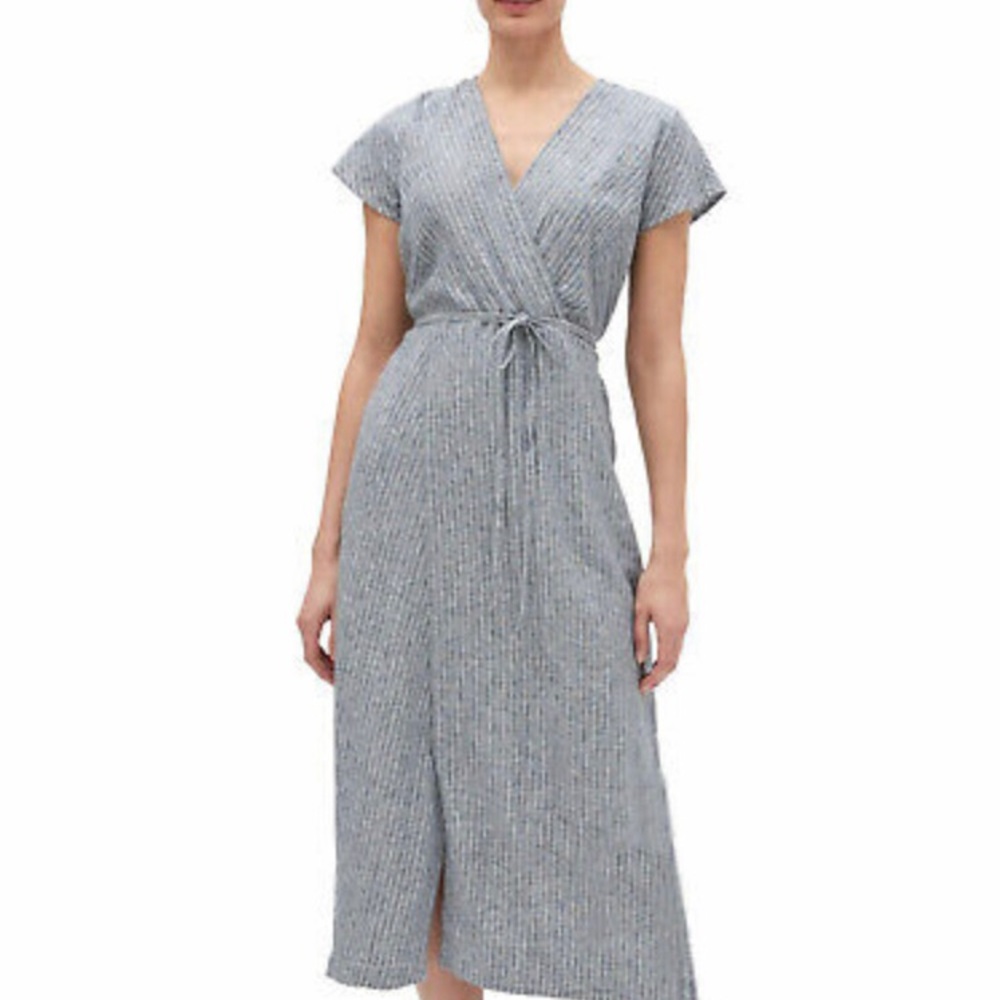 BANANA REPUBLIC Linen Patio Wrap Dress